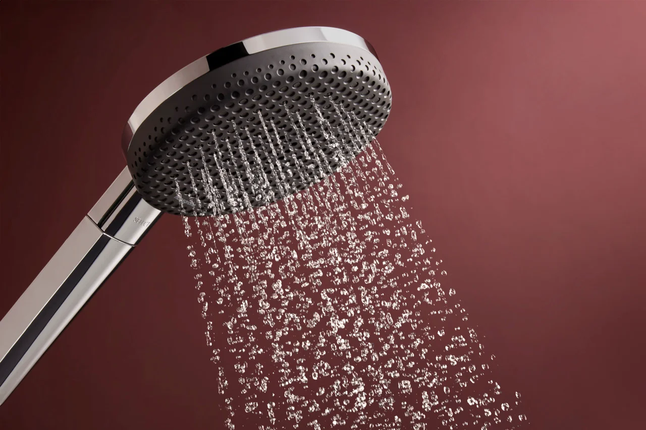 Hansgrohe Handbrause Raindance Alive Select S, 125 mm Brausekopfgröße, Chrom, 3 Strahlarten (RainAir, PowderRain, Massagestrahl), QuickClean, Durchflussregler 8 l/min, Anschlussgewinde G 1/2