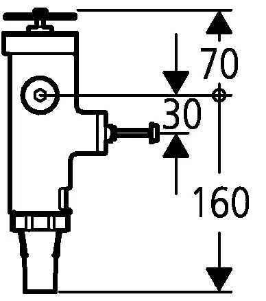 WC-Druckspüler 43996, Austauscharmatur für 677.00.200/677.03.200/680.00.200