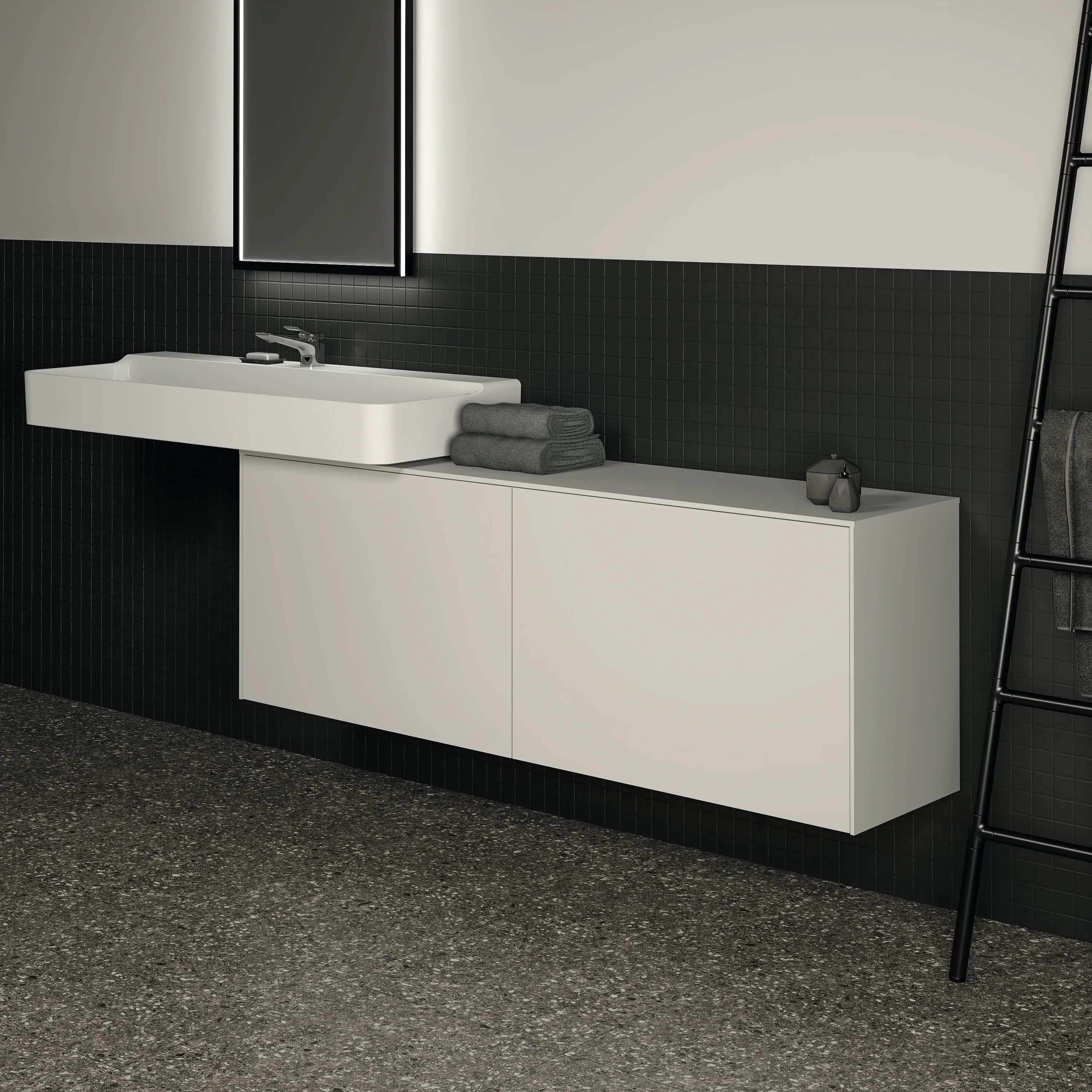 Ideal Standard Waschtischunterschrank „Conca“ 158,7 × 55 × 37,3 cm Weiß matt lackiert