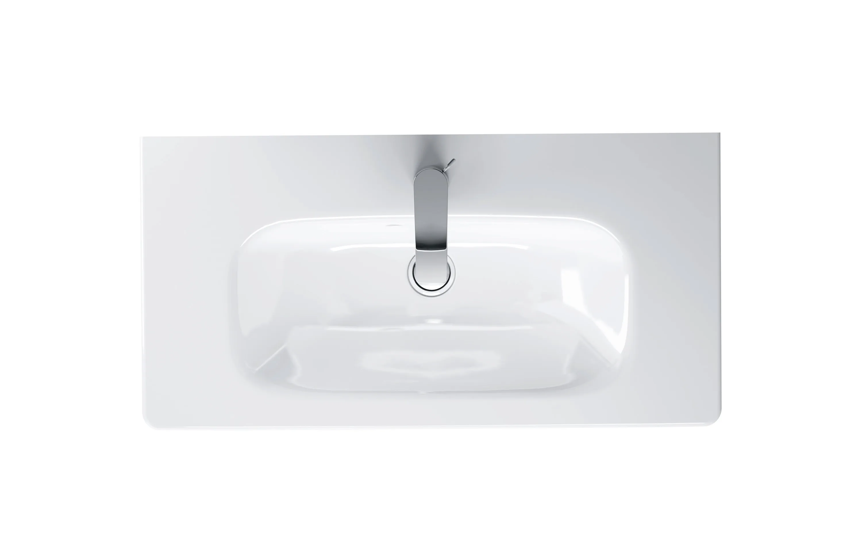 Wandwaschtisch „DuraStyle“, mit Überlauf, Hahnlochposition mittig Wandwaschtisch „DuraStyle“, mit Überlauf, Hahnlochposition mittig