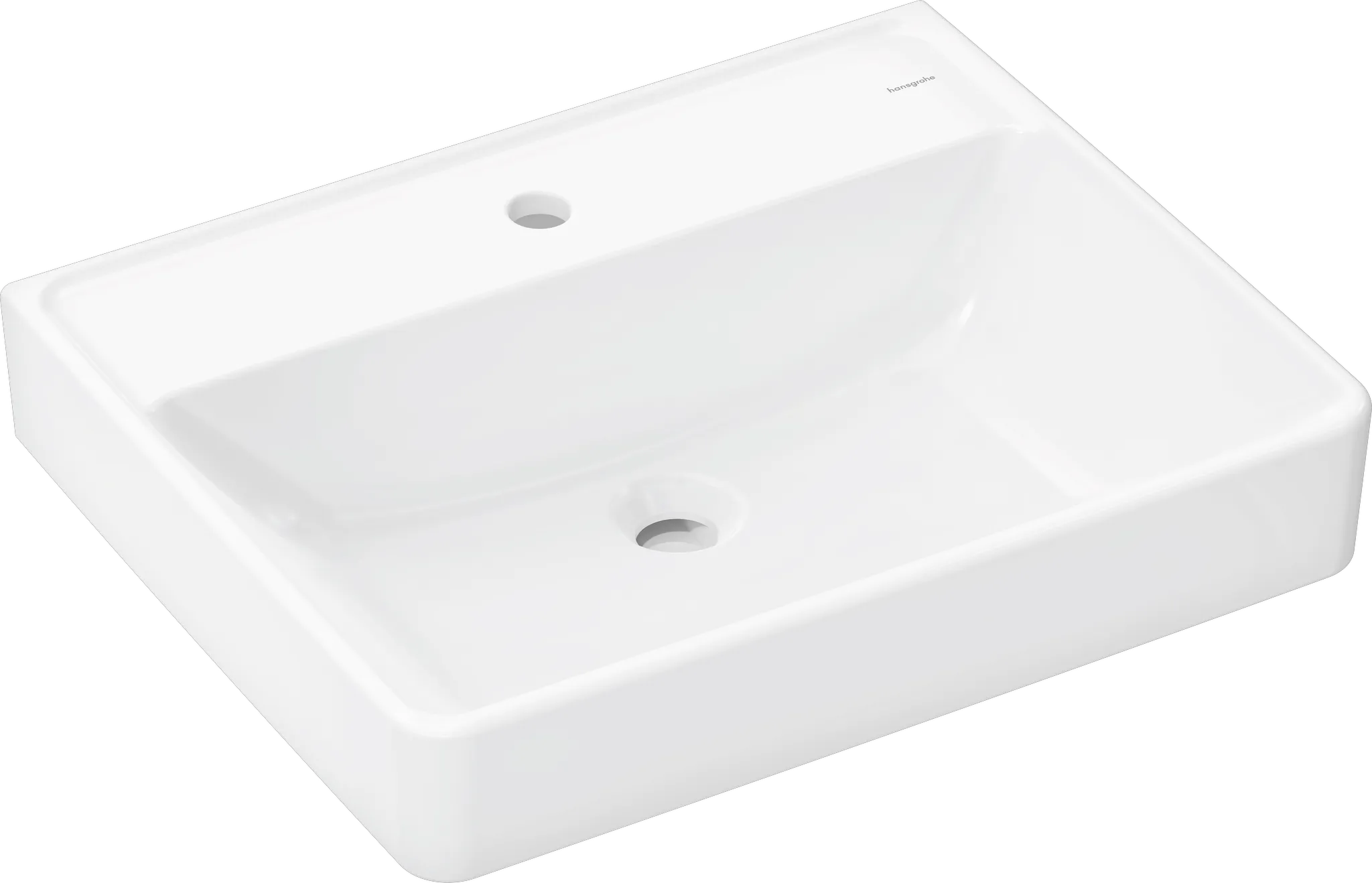Hansgrohe Xanuia Q Waschtisch 600⁄480 mit Hahnloch ohne Überlauf, SmartClean, Weiß Hansgrohe Xanuia Q Waschtisch 600⁄480 mit Hahnloch ohne Überlauf, SmartClean, Weiß