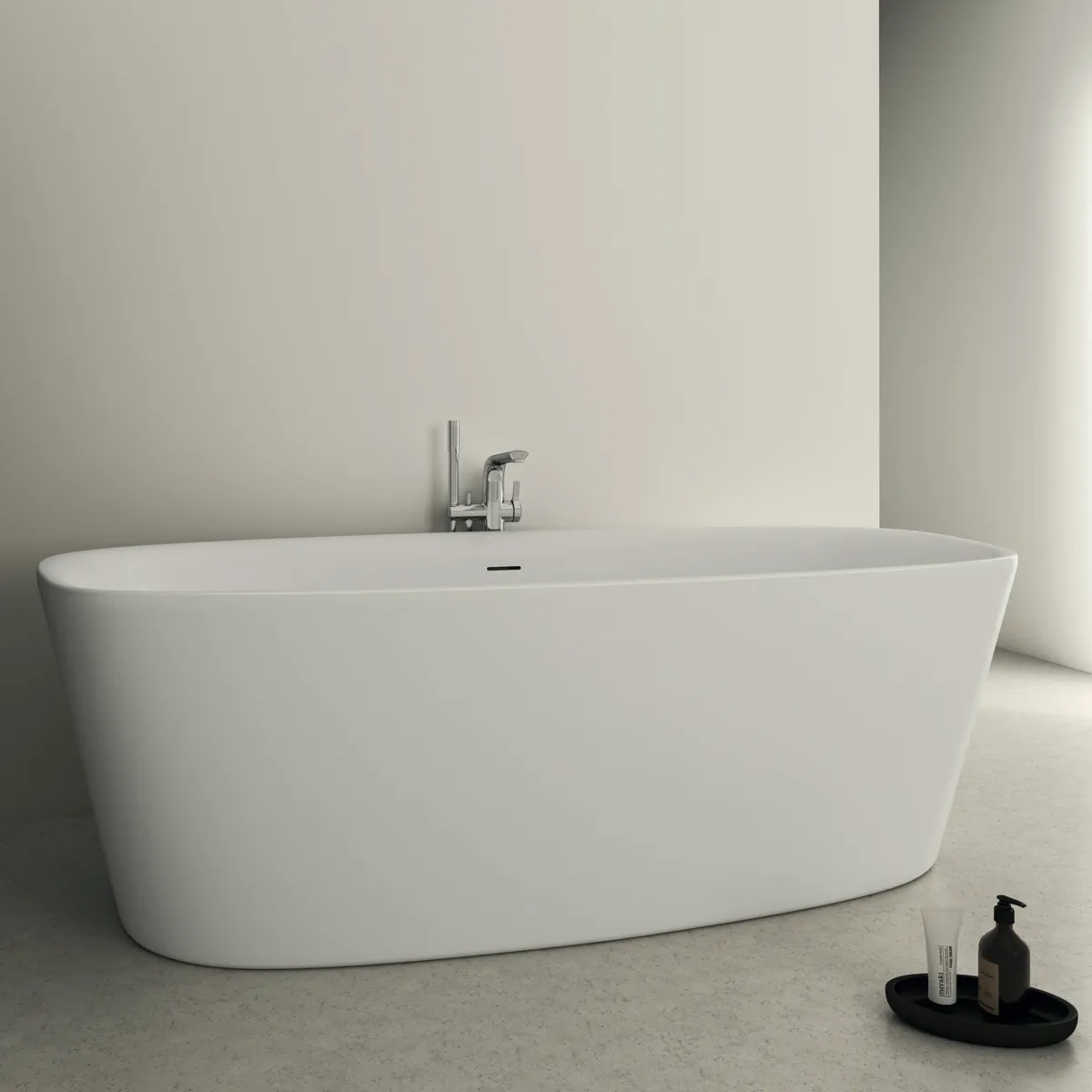 Ideal Standard Badewanne „Dea“ freistehend oval 190 × 90 cm in Weiß