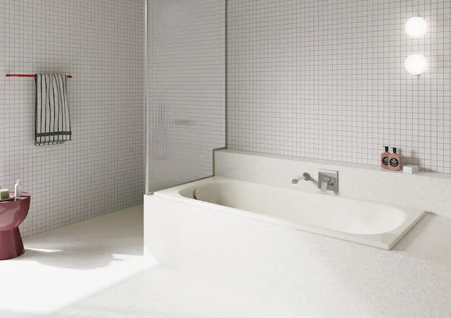 Bette Badewannen Einbauwanne Renner BW - Rechteck, Pergamon, 1700x700x420 mm, 30 mm Randhöhe, 2 Griffbohrungen, glasierter Titan-Stahl