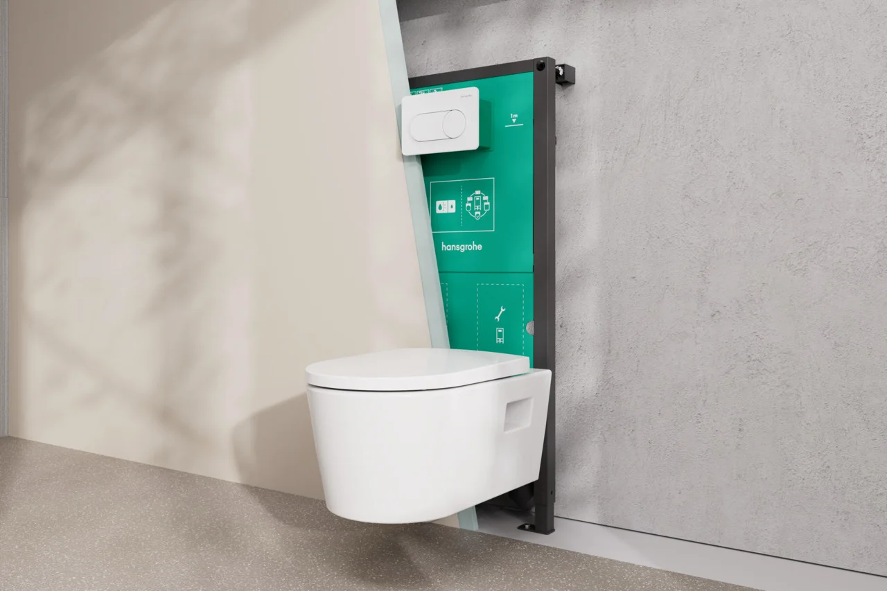 Hansgrohe EluPura Original S Wand-WC-Set, glänzend, 540 mm, AquaChannel Flush, SoftClose, QuickRelease