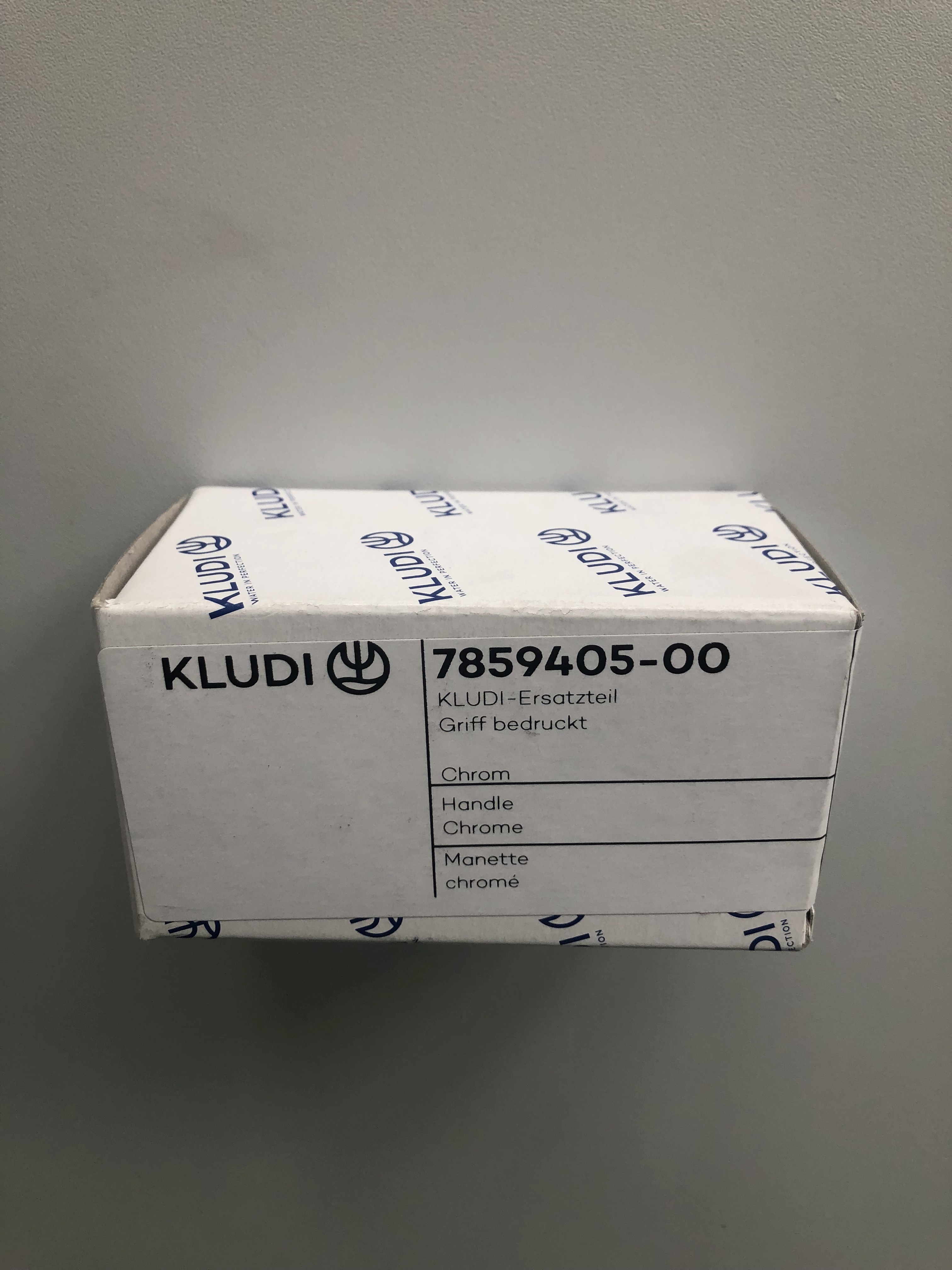 Kludi Ersatzteil Griff bedruckt und geklebt in Chrom, 7859405-00 Sonderangebot Kludi Ersatzteil Griff bedruckt und geklebt in Chrom, 7859405-00 Sonderangebot