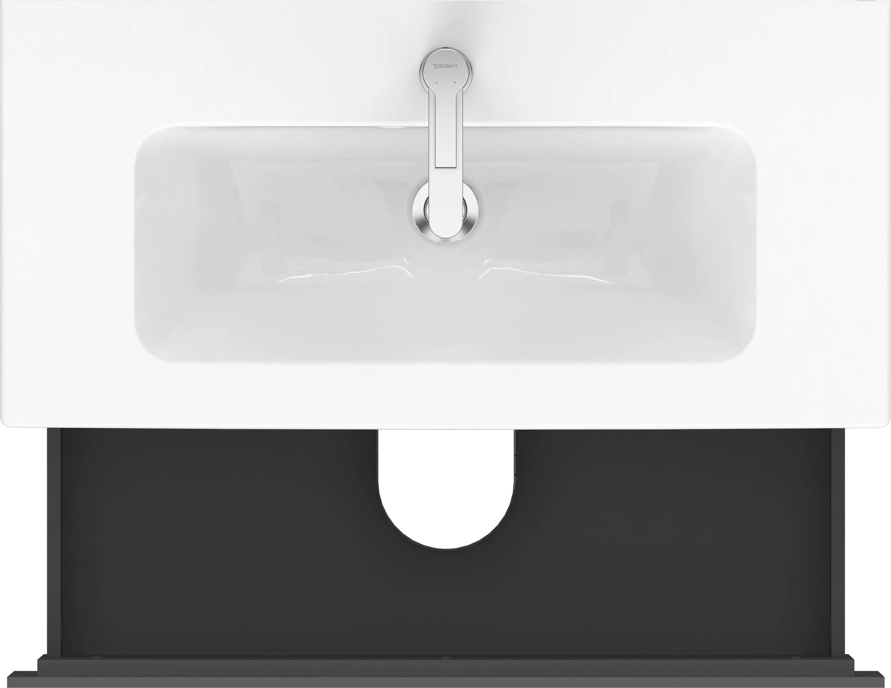 Duravit Waschtischunterschrank wandhängend „L-Cube“ 82 × 55 × 39,1 cm Graphit Matt Duravit Waschtischunterschrank wandhängend „L-Cube“ 82 × 55 × 39,1 cm Graphit Matt
