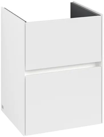 Villeroy & Boch Waschtischunterschrank „Collaro“ 472 × 610 × 404 mm Weiß Matt, mit Beleuchtung, für Becken mittig