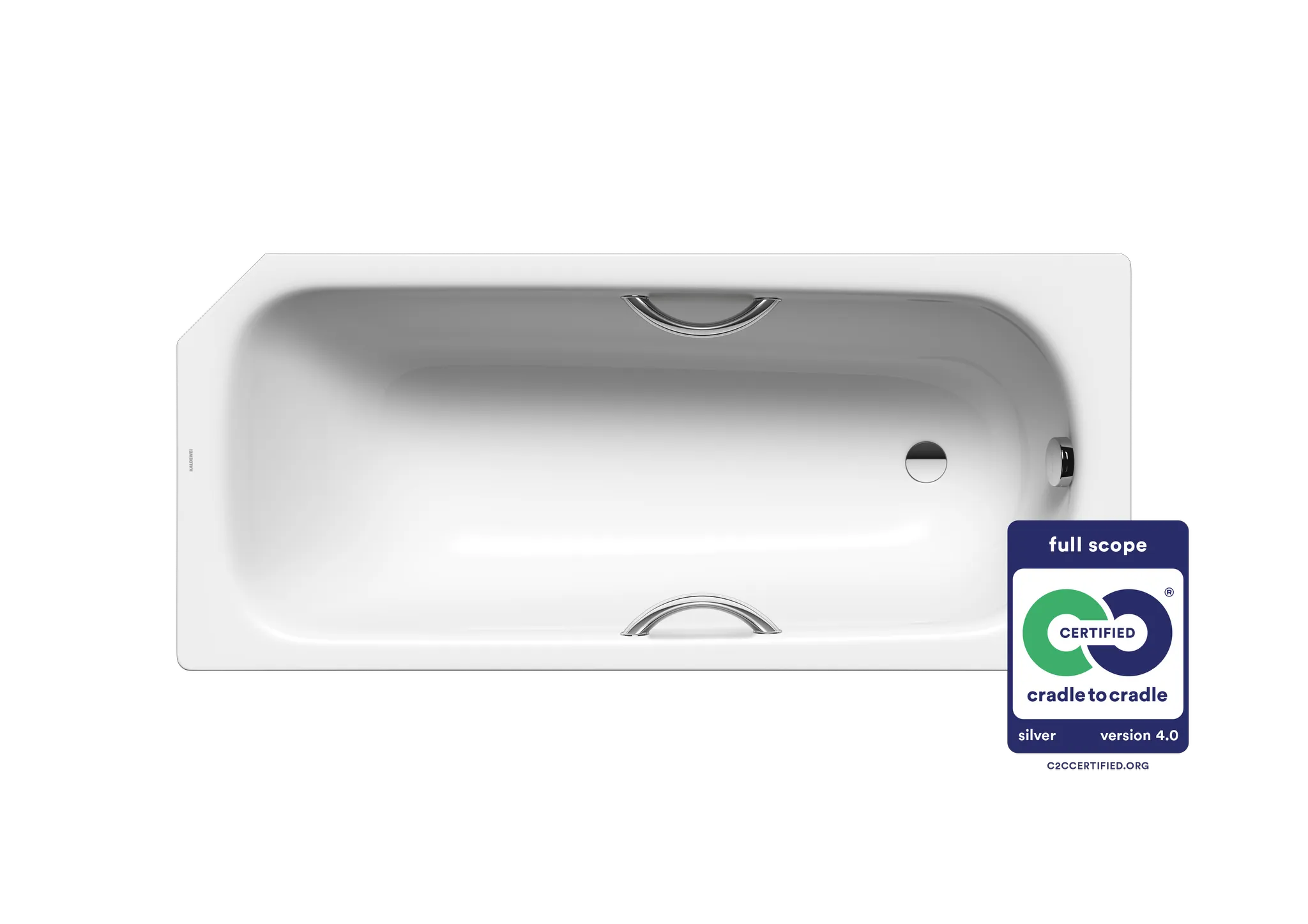 Kaldewei Badewanne „Saniform V1“ Star fünfeck rechteck 160 × 70 cm, mit Grifflochbohrungen in alpinweiß