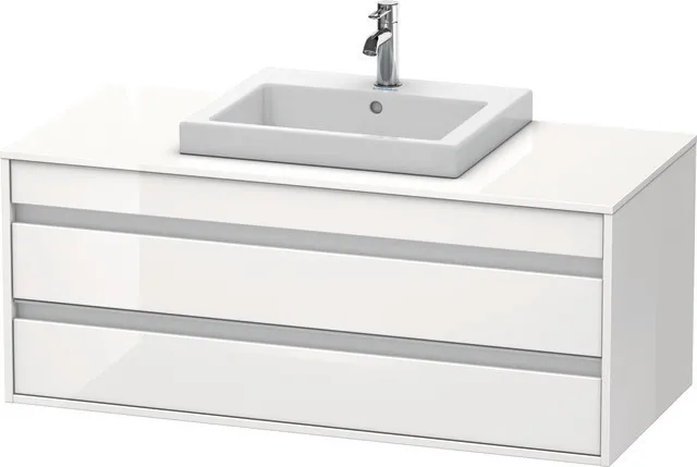 Duravit Waschtischunterschrank wandhängend „Ketho“ 120 × 49,6 × 55 cm Weiß Hochglanz Duravit Waschtischunterschrank wandhängend „Ketho“ 120 × 49,6 × 55 cm Weiß Hochglanz