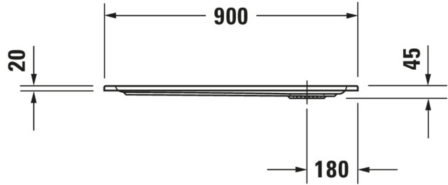 Duravit quadrat Duschwanne „Starck Slimline“ 90 × 90 cm 