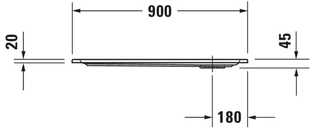Duravit quadrat Duschwanne „Starck Slimline“ 90 × 90 cm ohne Antislip