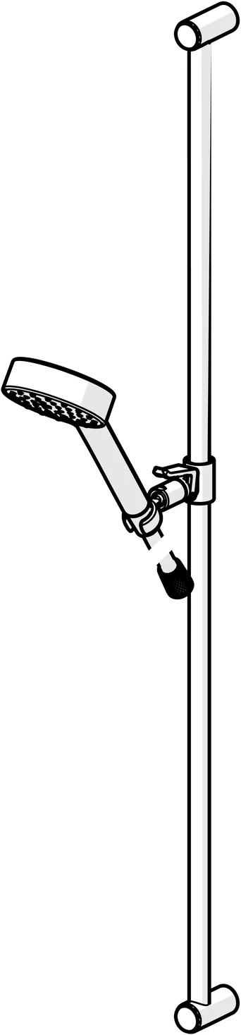 HansaMEDIJET Wandstangen-Brausenset Hansamedipro Chrom