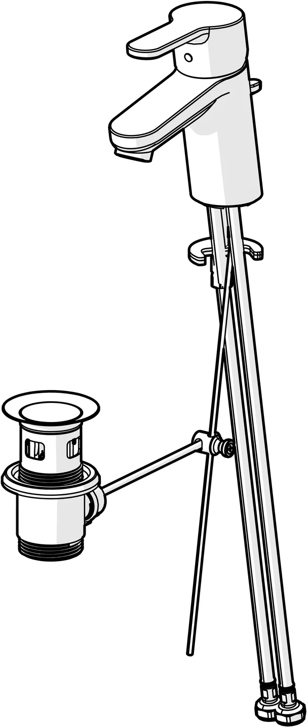 HansaPRIMO Waschtischarmatur HansaPRIMO 4940 Zugstangenablaufgarnitur Ausladung 107 mm DN15 Chrom HansaPRIMO Waschtischarmatur HansaPRIMO 4940 Zugstangenablaufgarnitur Ausladung 107 mm DN15 Chrom