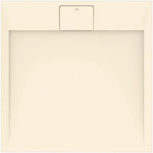 Ideal Standard Quadrat-Brausewanne Ultra Flat S i.life in Sandstein, 800x800x30 mm, rutschfest, Bodenebener Einbau möglich