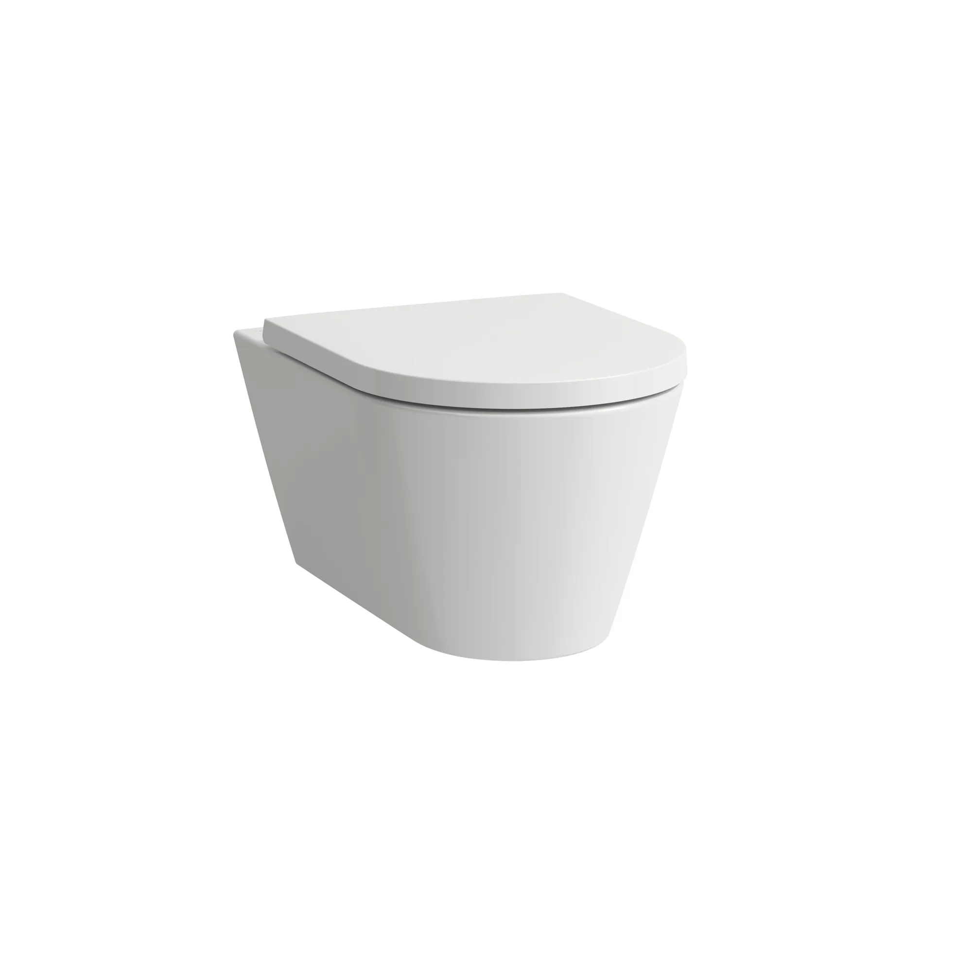 Tiefspül-WC mit Silent Flush wandhängend+Sitz Kartell Pack 545x370 spülrandlos verdeckte Befestigung, weiß, bestehend aus H8213310000001 Wand-WC und H8913330000001 WC-Sitz mit Absenkautomatik