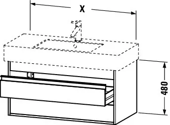 Duravit Waschtischunterschrank wandhängend „Ketho“ 80 × 48 × 45,5 cm in Weiß Matt