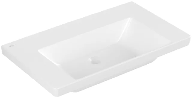 Villeroy & Boch Wandwaschtisch aus TitanCeram „Subway 3.0“ 800 × 470 × 165 mm, ohne Hahnlochbohrung in Stone White Villeroy & Boch Wandwaschtisch aus TitanCeram „Subway 3.0“ 800 × 470 × 165 mm, ohne Hahnlochbohrung in Stone White