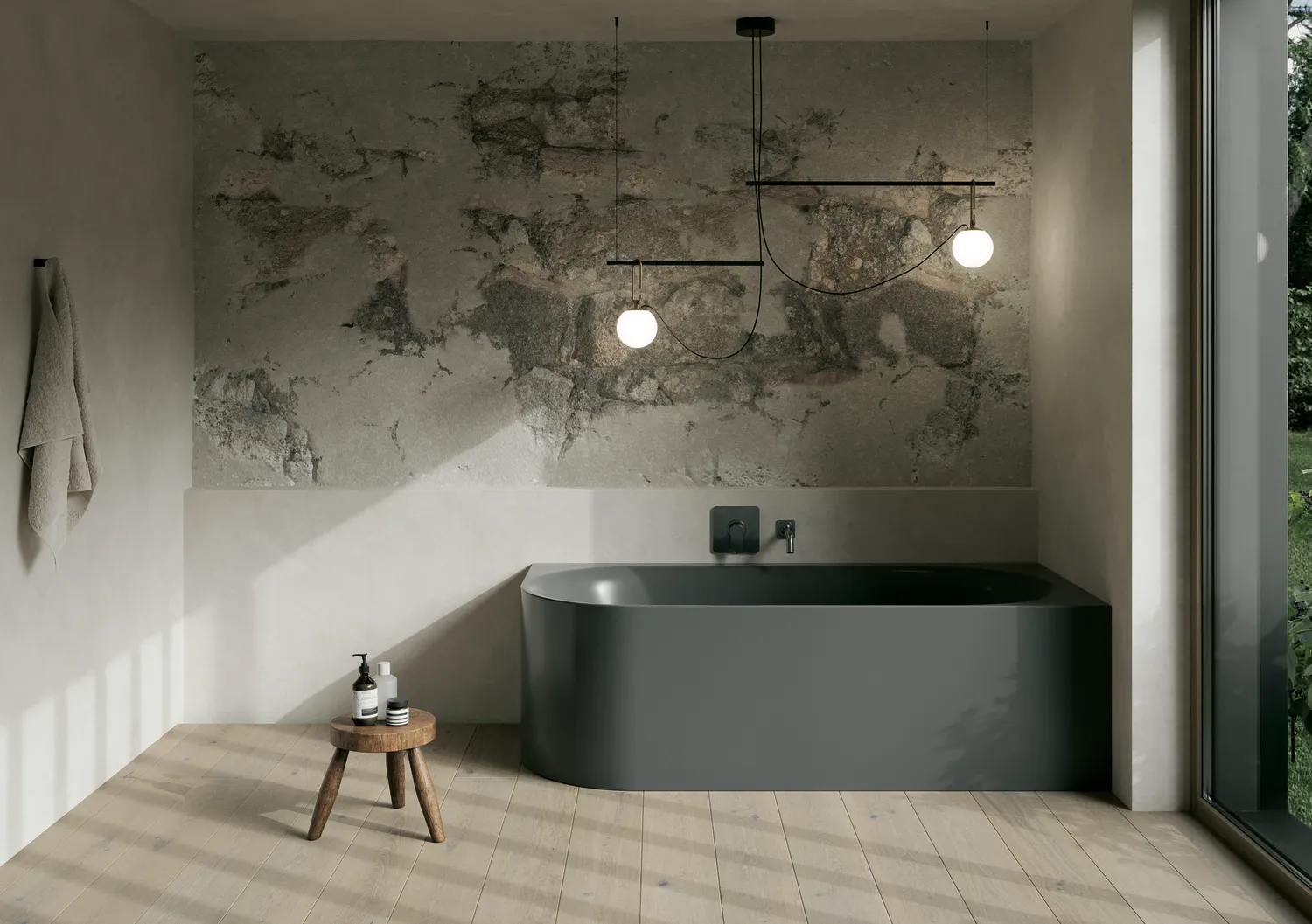 Bette BetteSilhouette Badewanne Eck Lux Oval V, 1850x850x450 mm, Raven, glasierter Titan-Stahl, 2-Sitzer, Schürzenwanne Bette BetteSilhouette Badewanne Eck Lux Oval V, 1850x850x450 mm, Raven, glasierter Titan-Stahl, 2-Sitzer, Schürzenwanne