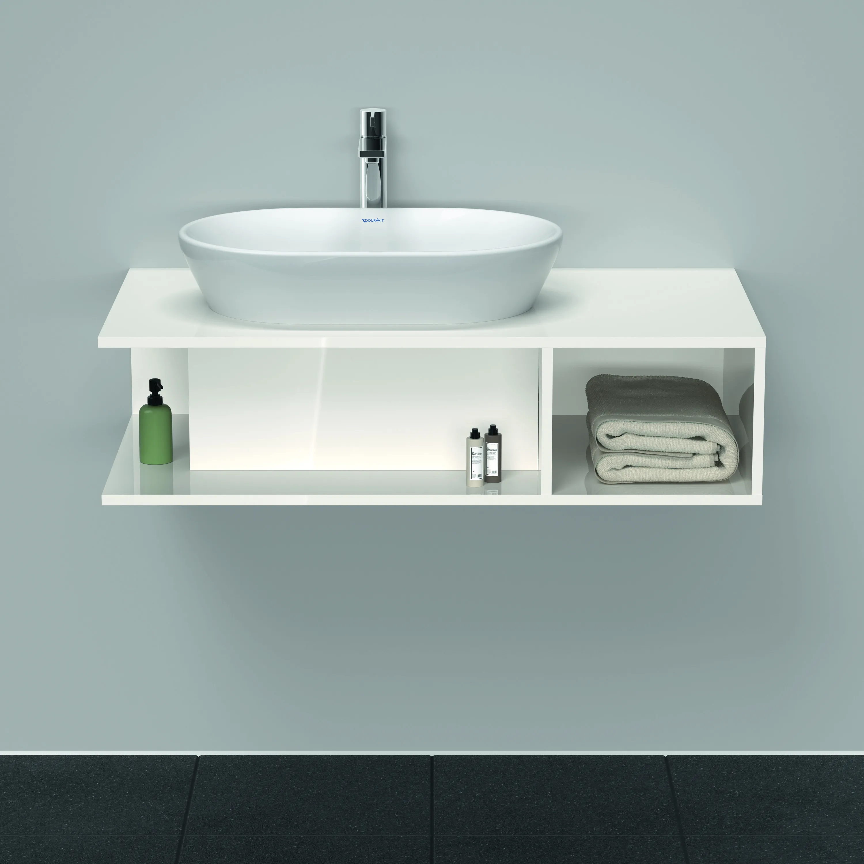 Duravit Waschtischunterschrank wandhängend „D-Neo“ 100 × 26 × 55 cm Weiß Hochglanz Duravit Waschtischunterschrank wandhängend „D-Neo“ 100 × 26 × 55 cm Weiß Hochglanz