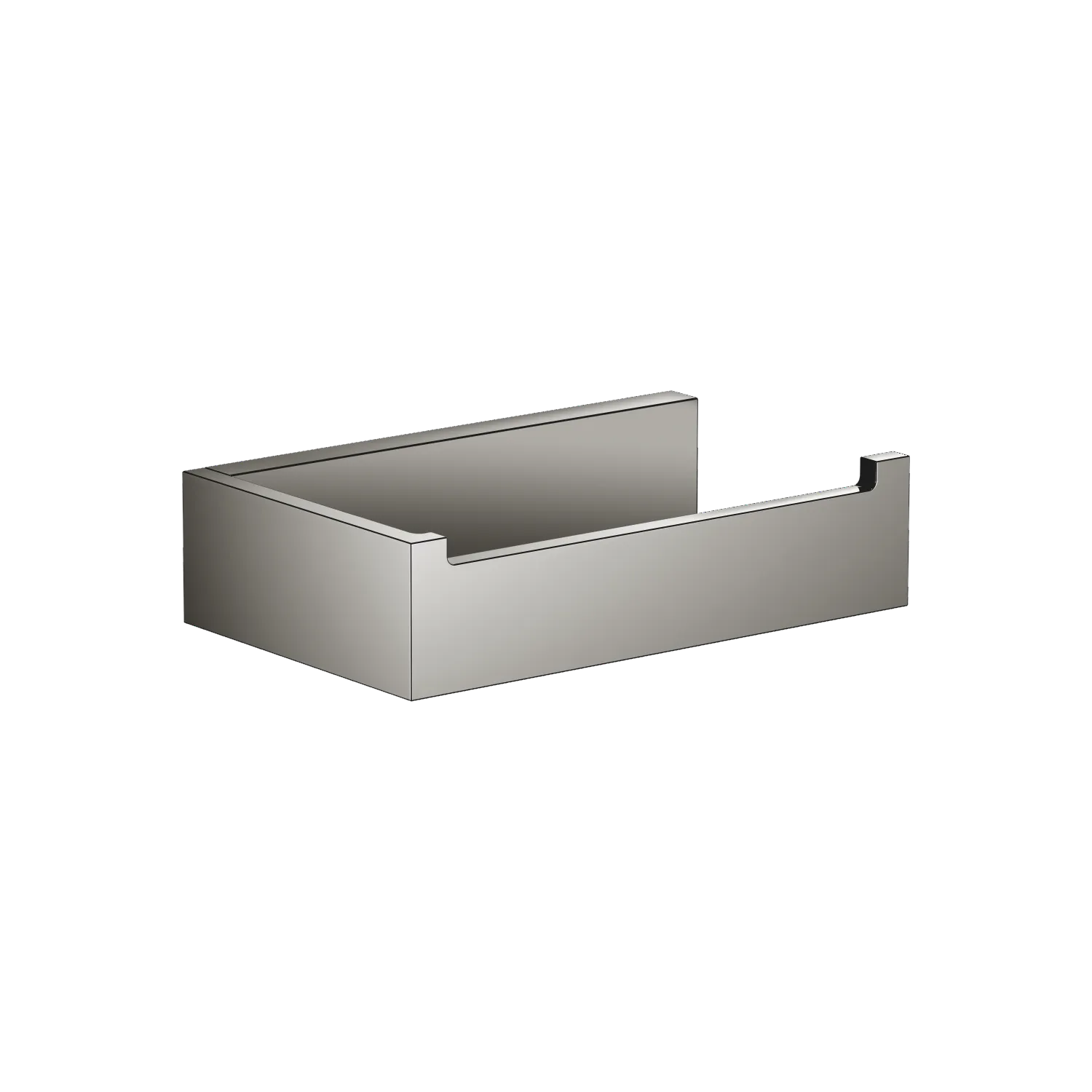 Dornbracht Papierrollenhalter ohne Deckel - SERIENSPEZIFISCH Dark Chrome, Breite 140 mm, Höhe 35 mm, Ausladung 85 mm Dornbracht Papierrollenhalter ohne Deckel - SERIENSPEZIFISCH Dark Chrome, Breite 140 mm, Höhe 35 mm, Ausladung 85 mm