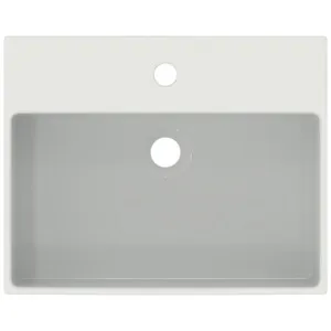Waschbecken „Extra“ 50 × 40 × 15 cm, Hahnlochposition mittig in Weiß Waschbecken „Extra“ 50 × 40 × 15 cm, Hahnlochposition mittig in Weiß