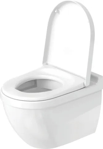 Wand-Tiefspül-WC „Starck 3“ 36,5 × 37,5 × 54 cm, Befestigung verdeckt, ohne Spülrand