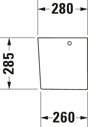 Halbsäule Nohne 1 Weiß hgl. 280x175x290mm, wandhängend