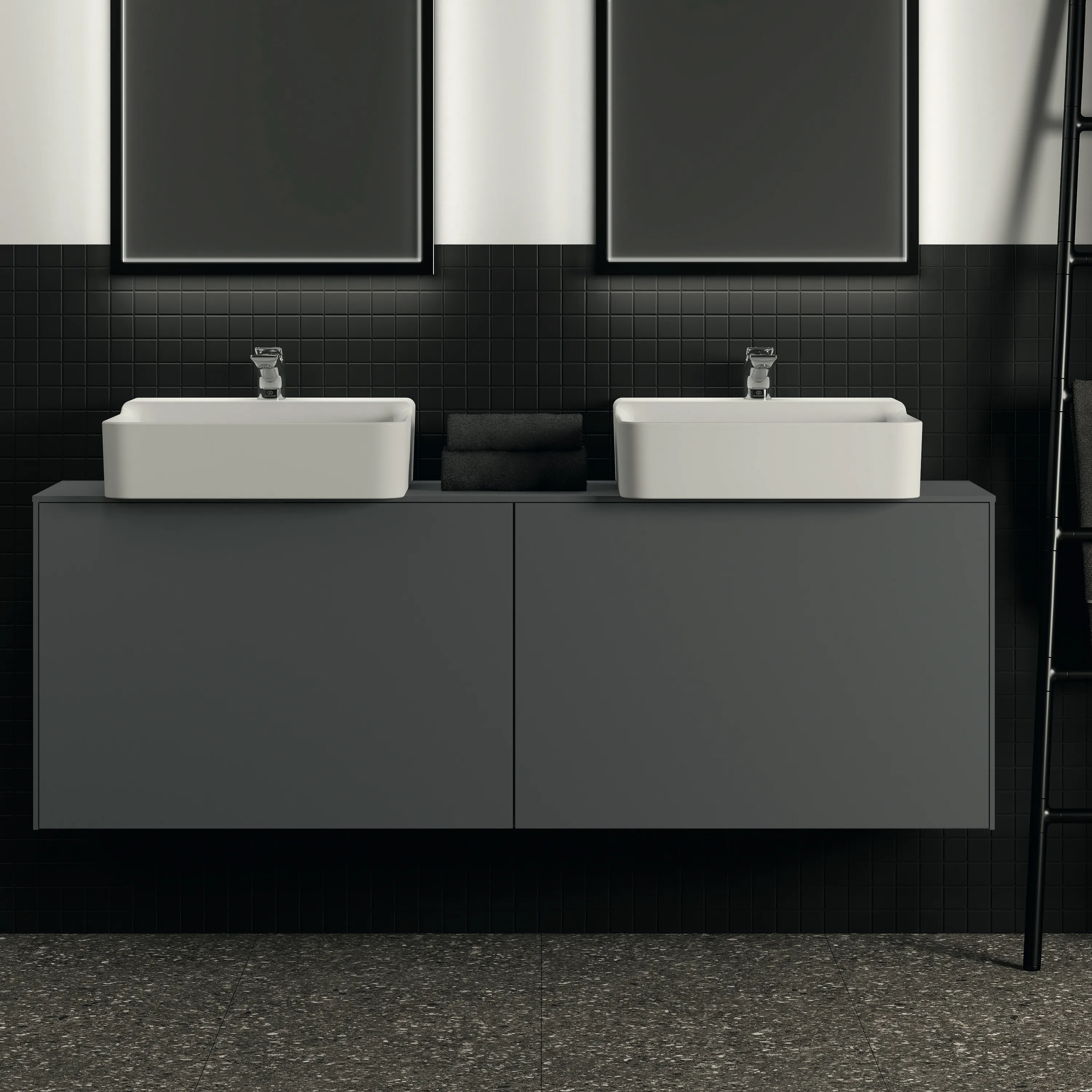 Ideal Standard Waschtischunterschrank Conca, 2 Auszüge, anthrazit