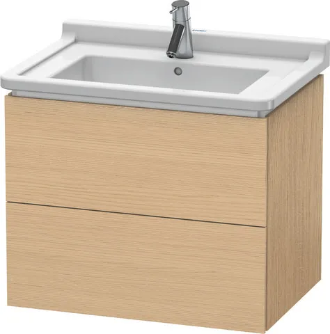 Duravit Waschtischunterschrank wandhängend „L-Cube“ 67 × 55,8 × 46,9 cm Eiche Natur Duravit Waschtischunterschrank wandhängend „L-Cube“ 67 × 55,8 × 46,9 cm Eiche Natur