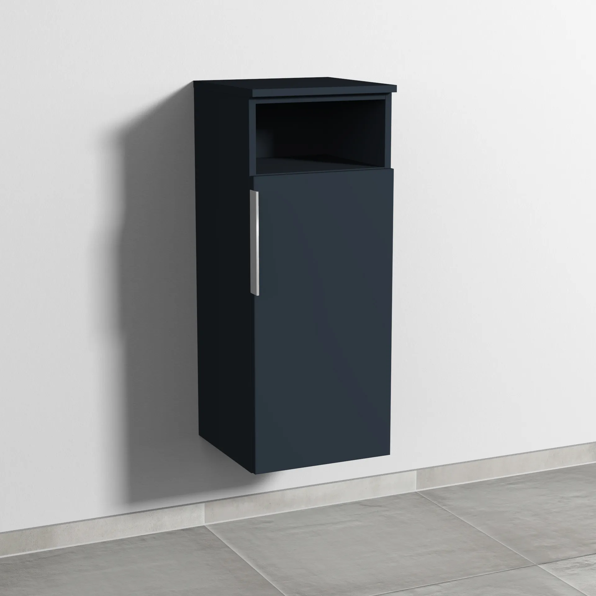 Sanipa Mittelschrank „3way“ 350 × 850 × 345 mm Anschlag rechts, in Marine (matt), Anschlag rechts