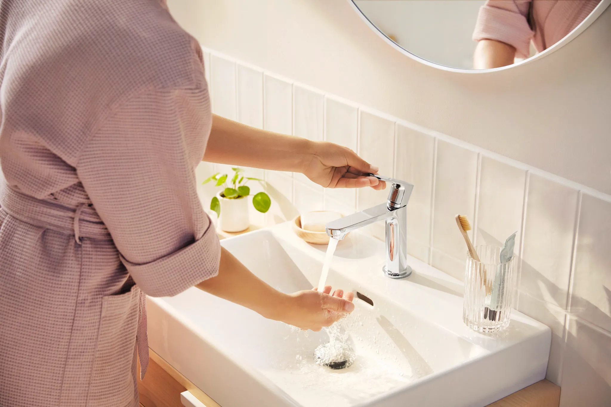 Einhebel-Waschtischmischer Rebris S 110 CoolStart o.Zugstange chrom