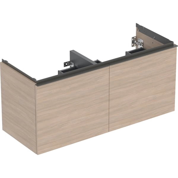 Geberit Acanto Unterschrank für Doppelwaschtisch, Eiche, 120 cm Breite Waschtisch, 54,1 cm Höhe, 47,5 cm Tiefe Geberit Acanto Unterschrank für Doppelwaschtisch, Eiche, 120 cm Breite Waschtisch, 54,1 cm Höhe, 47,5 cm Tiefe