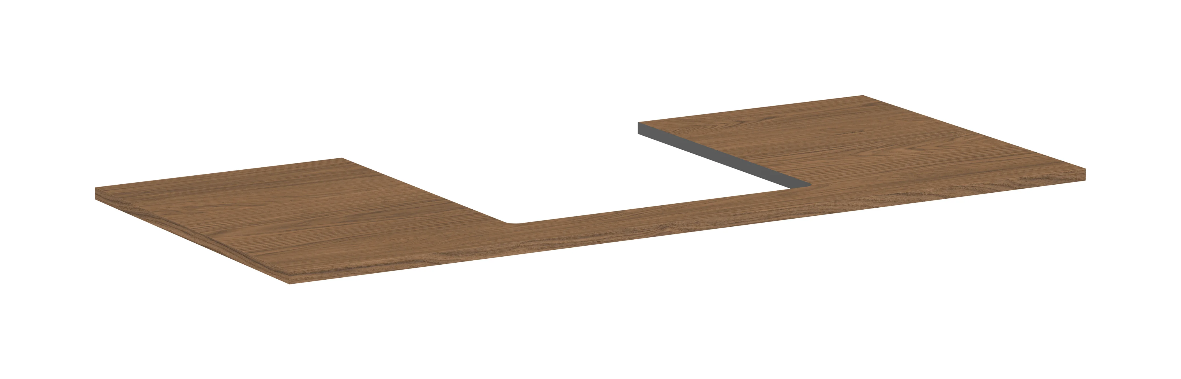 Hansgrohe Xilesa E Konsole, 1180 x 550 mm, mittiger Ausschnitt für Aufsatzwaschtisch, geschliffen, Eiche Kaschmir