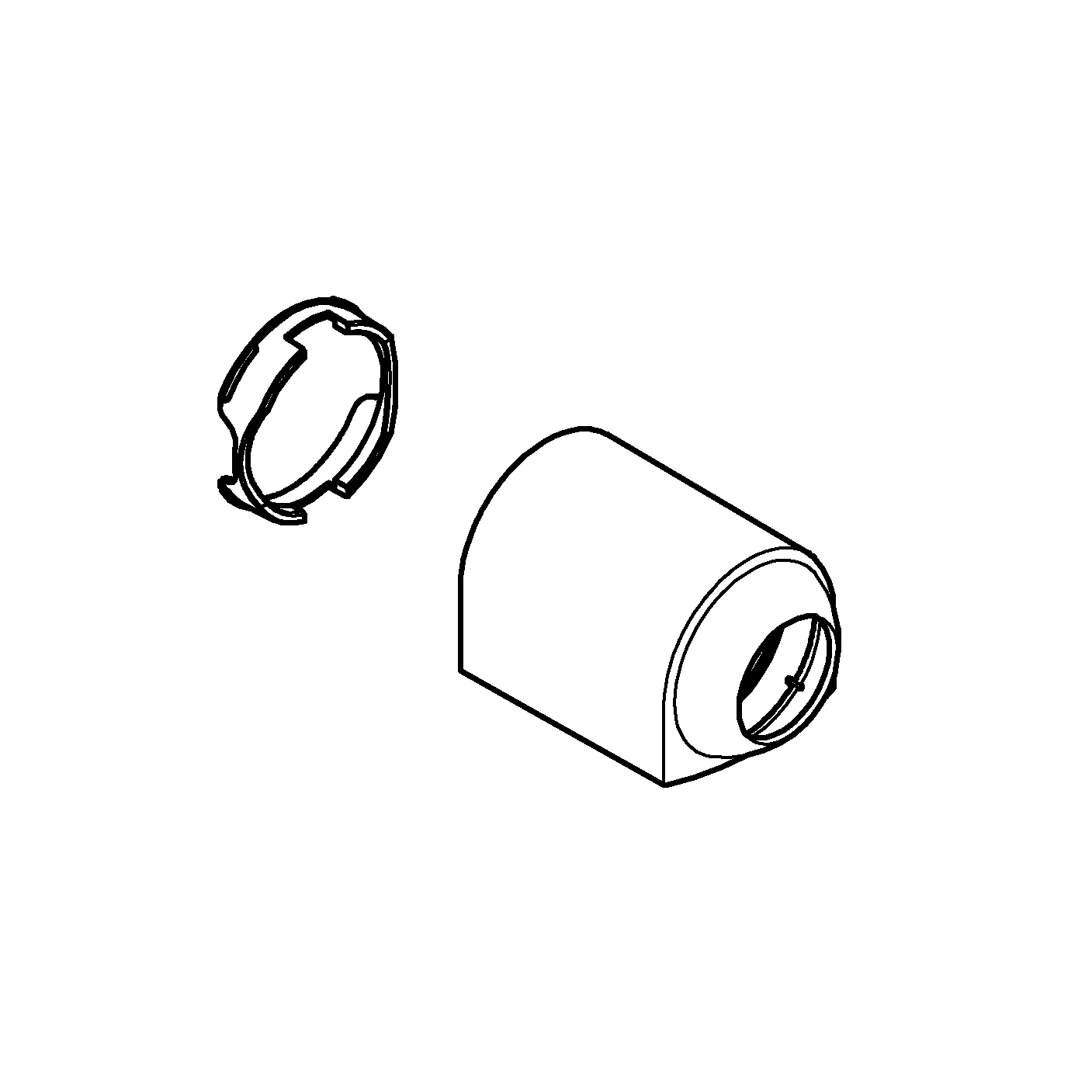 Kappe 48495, für Einhandmischer-Fertigmontagesets, chrom