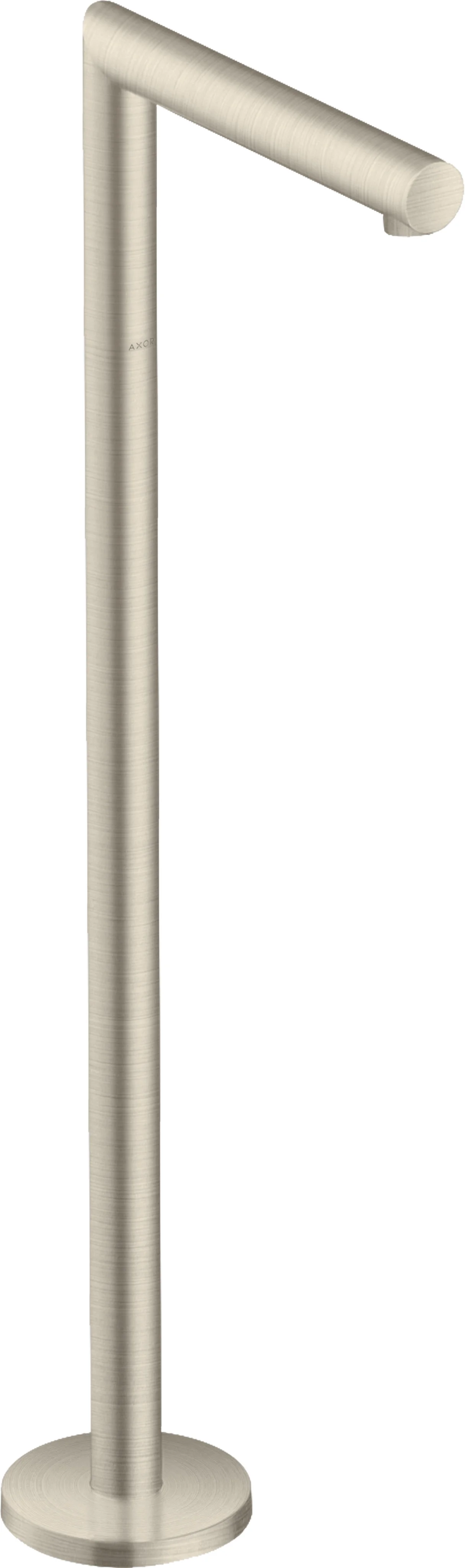 Hansgrohe AXOR Uno Wanneneinlauf gerade bodenstehend, Brushed Nickel, Ausladung 226 mm, maximale Durchflussmenge 18 l/min Hansgrohe AXOR Uno Wanneneinlauf gerade bodenstehend, Brushed Nickel, Ausladung 226 mm, maximale Durchflussmenge 18 l/min