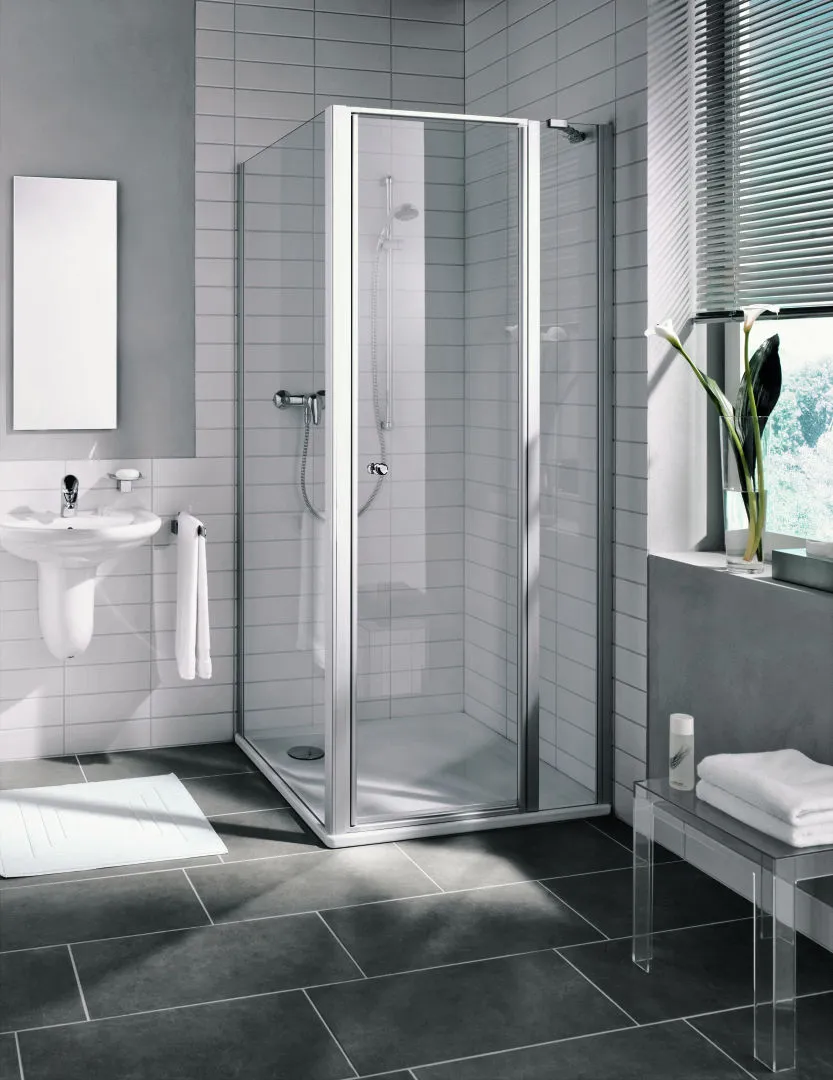 Kermi Duschdesign IBIZA 2000 Schwingtür mit Festfeld, 1750x750 mm, Silber Mattglanz Kermi Duschdesign IBIZA 2000 Schwingtür mit Festfeld, 1750x750 mm, Silber Mattglanz