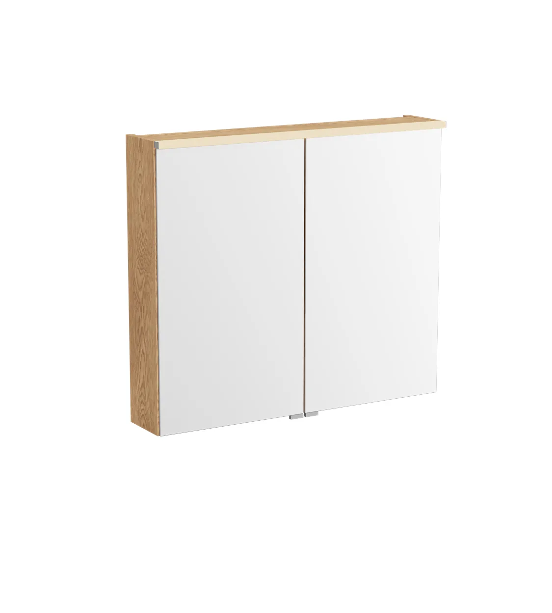 VitrA New Metropole Edge LED-Spiegelschrank mit 2 Spiegeltüren 80 x 18 x 70 cm (BxTxH) Eiche Hell VitrA New Metropole Edge LED-Spiegelschrank mit 2 Spiegeltüren 80 x 18 x 70 cm (BxTxH) Eiche Hell
