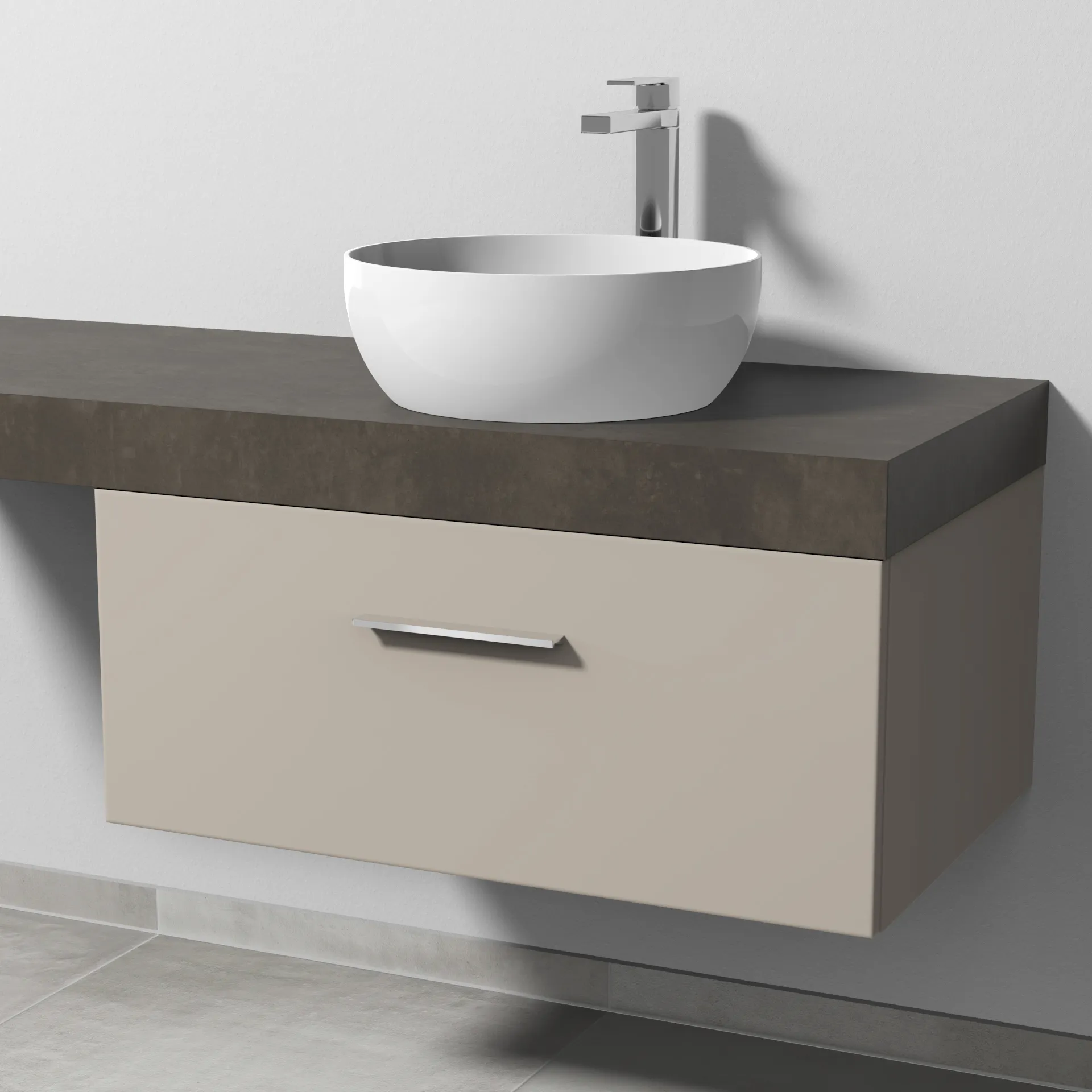 Sanipa Waschtischunterschrank „2morrow“ 800 × 340 × 520 mm in Kaschmir (matt)