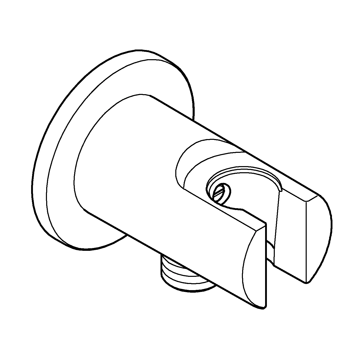 Wandanschlussbogen Tempesta 28679_1, mit Wandbrausehalter, Außengewinde, eigensicher, chrom