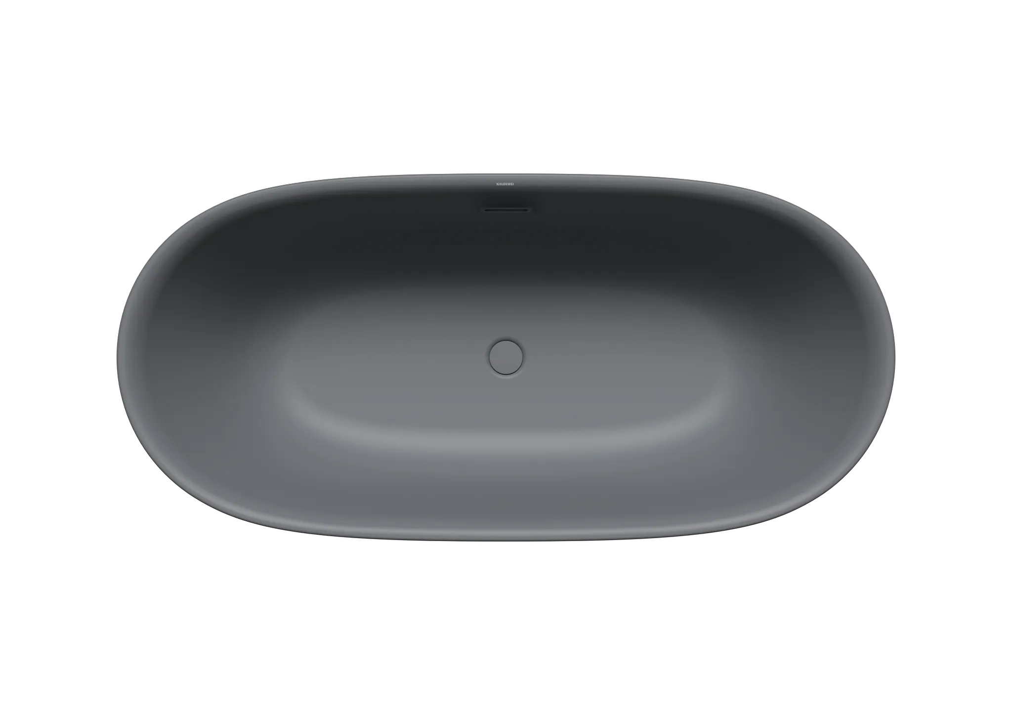 Kaldewei Badewanne „Meisterstück Oyo Duo“ freistehend 1730 × 820 mm, Mittelablauf mit Überlauf, in cool grey 70