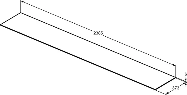 Waschtischplatte Conca, aus Keramik, 2387x373x6mm, Marmor Noir Desir Waschtischplatte Conca, aus Keramik, 2387x373x6mm, Marmor Noir Desir