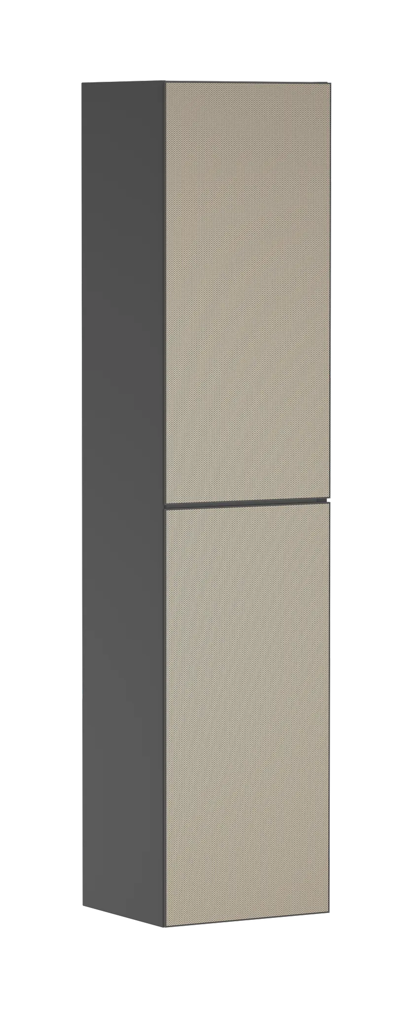 Xevolos E Hochschrank Schiefergrau Matt 400/360, Türanschlag rechts Bronze Struktur