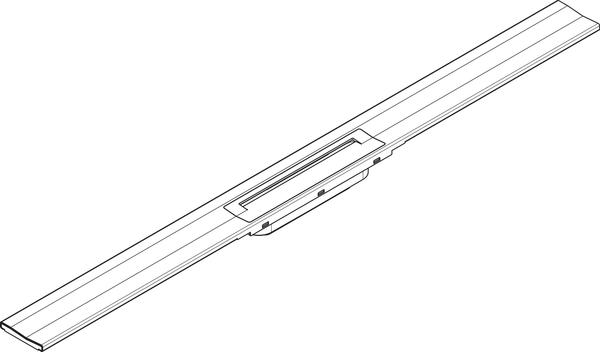 RainDrain Flex Duschrinne 1000 mm kürzbar für Wandmontage BST
