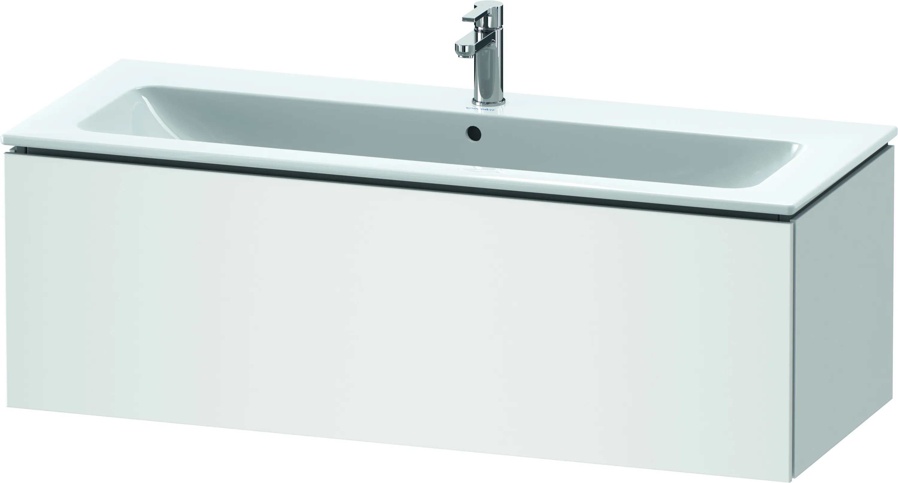 Duravit Waschtischunterschrank wandhängend „L-Cube“ 122 × 40 × 48,1 cm Weiß Matt Duravit Waschtischunterschrank wandhängend „L-Cube“ 122 × 40 × 48,1 cm Weiß Matt