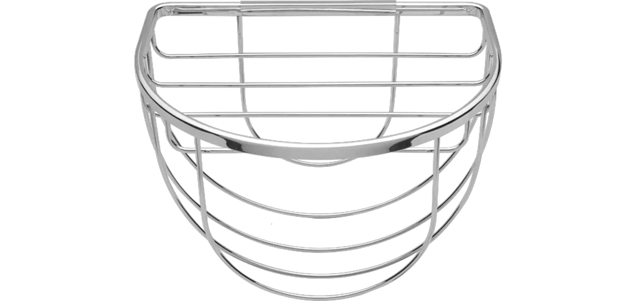 ASW Handtuchkorb halbrund, Befestigung sichtbar 200 × 260 × 185 mm