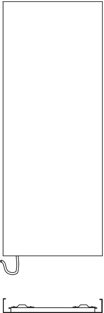 Kermi Design-Elektroheizkörper „Rubeo®-E“ 47 × 152,5 cm in Weiß