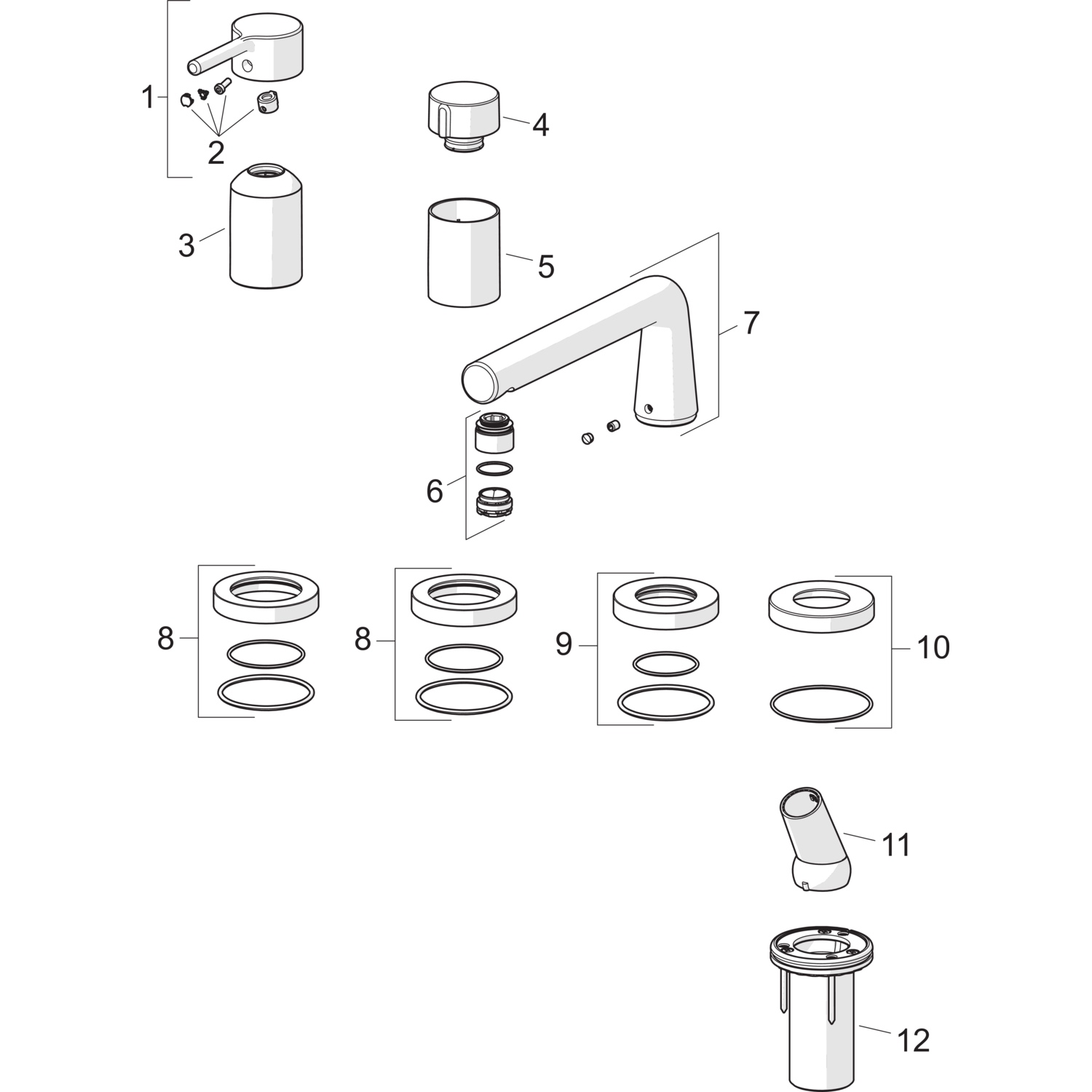 EHM Fertigmontageset für Wanne/Brause VANTIS Style 5471 Rosette rund 1-strahlig Ausladung 205 mm Chrom EHM Fertigmontageset für Wanne/Brause VANTIS Style 5471 Rosette rund 1-strahlig Ausladung 205 mm Chrom