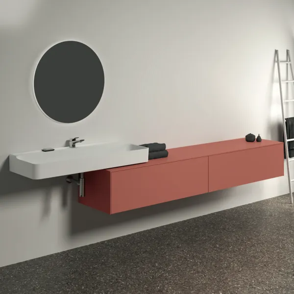 Ideal Standard Waschtischunterschrank „Conca“ 238,7 × 37 × 50,5 cm Sunset matt lackiert Ideal Standard Waschtischunterschrank „Conca“ 238,7 × 37 × 50,5 cm Sunset matt lackiert