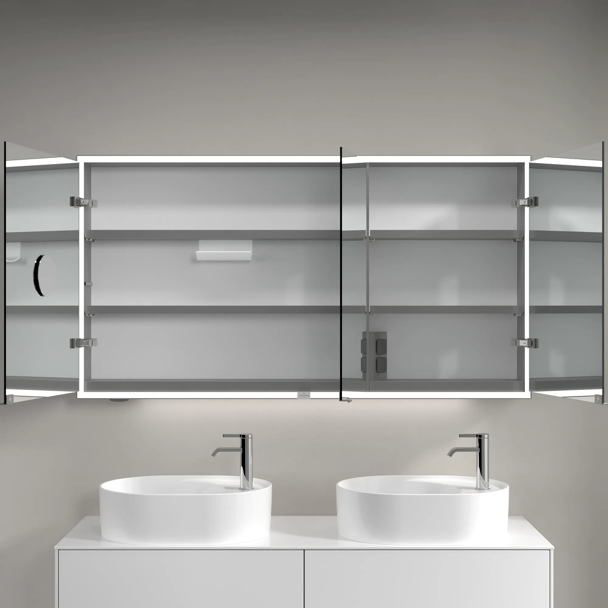 Villeroy & Boch Vorbau-Spiegelschrank „My View Now“ 1400 × 750 × 168 mm in White Matt