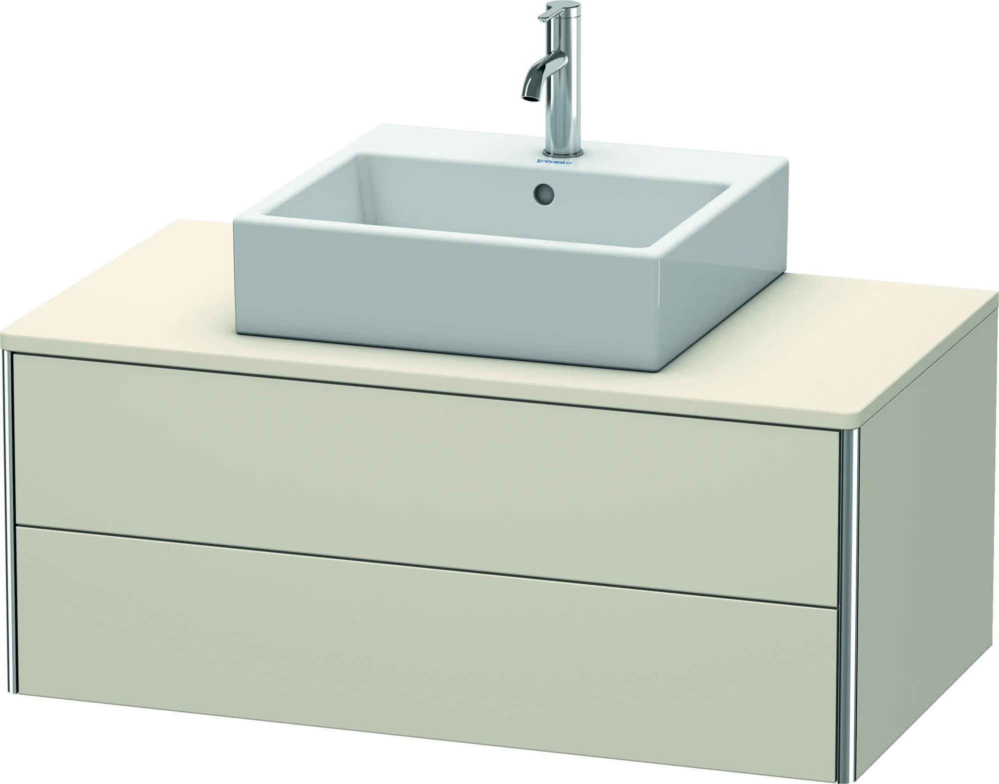 Duravit Waschtischunterschrank wandhängend „XSquare“ 100 × 40 × 54,8 cm Taupe Matt